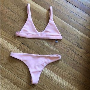 Textured two piece bikini